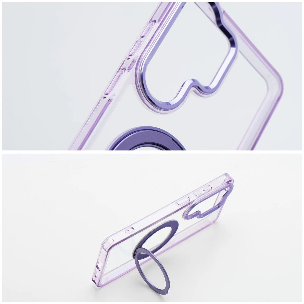 Oem Dėklas na Samsung A37 Frame Circle Stand zgodne su MagSafe violetinė