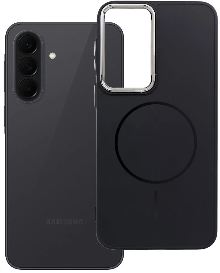 Oem Dėklas na Samsung A37 Frame Mag Cover zgodne su MagSafe juoda