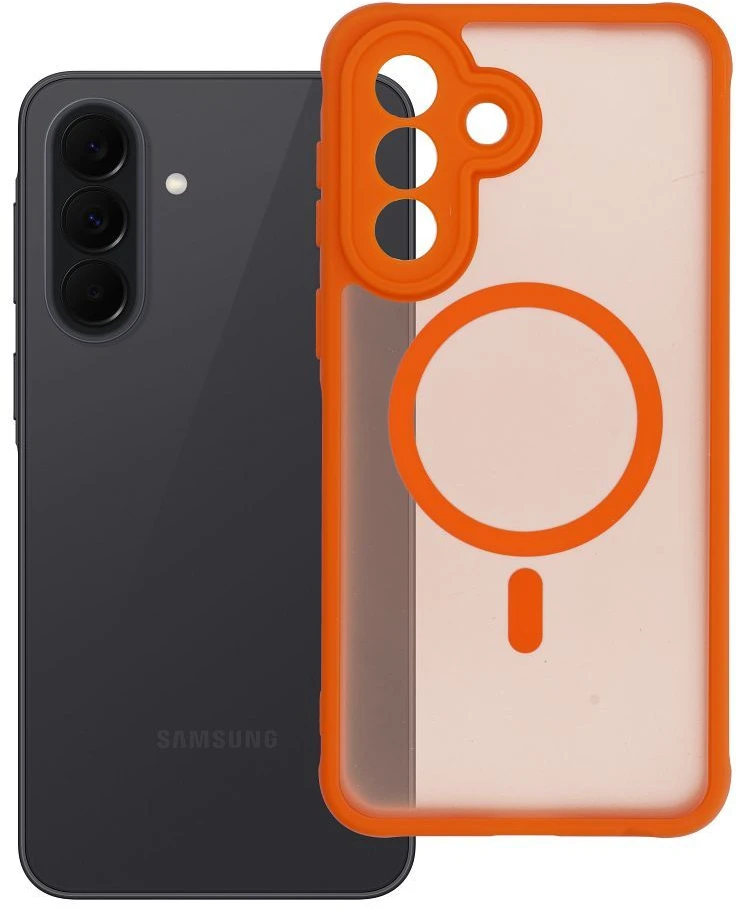 Oem Dėklas na Samsung A37 Full Matte Mag Cover zgodne su MagSafe oranžinė
