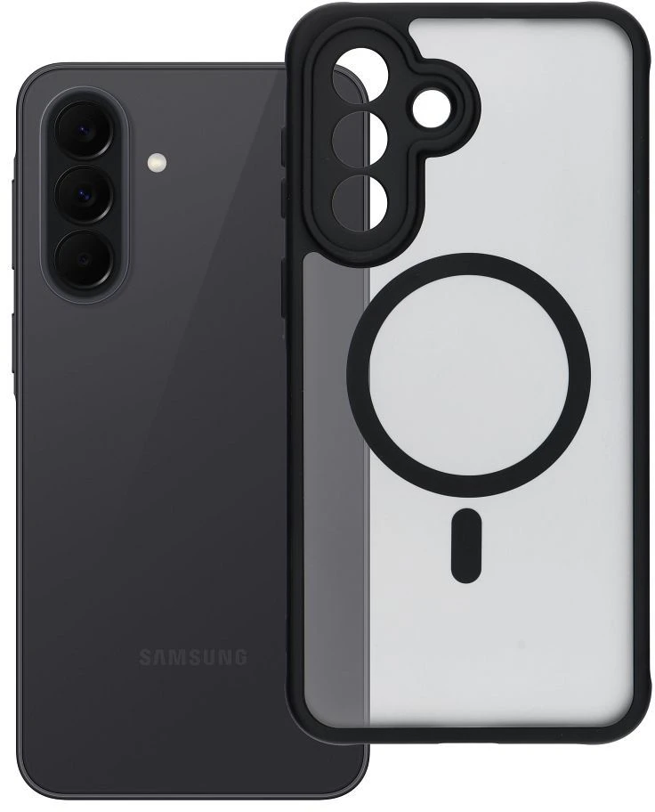 Oem Dėklas na Samsung A37 Full Matte Mag Cover zgodne su MagSafe juoda