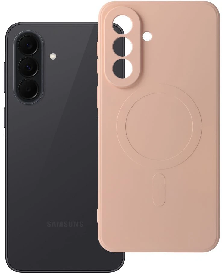 Oem Dėklas na Samsung A37 Silicone Mag Cover zgodne su MagSafe (camera protection) rožinė