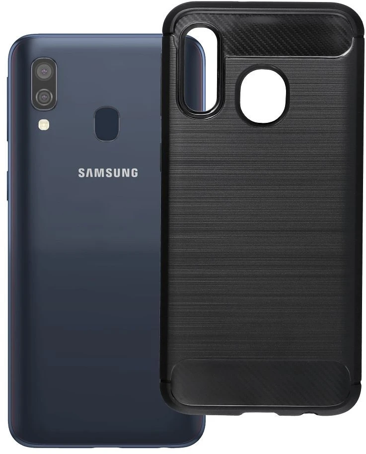 Oem Dėklas na Samsung A40 Carbon 2.0 juoda