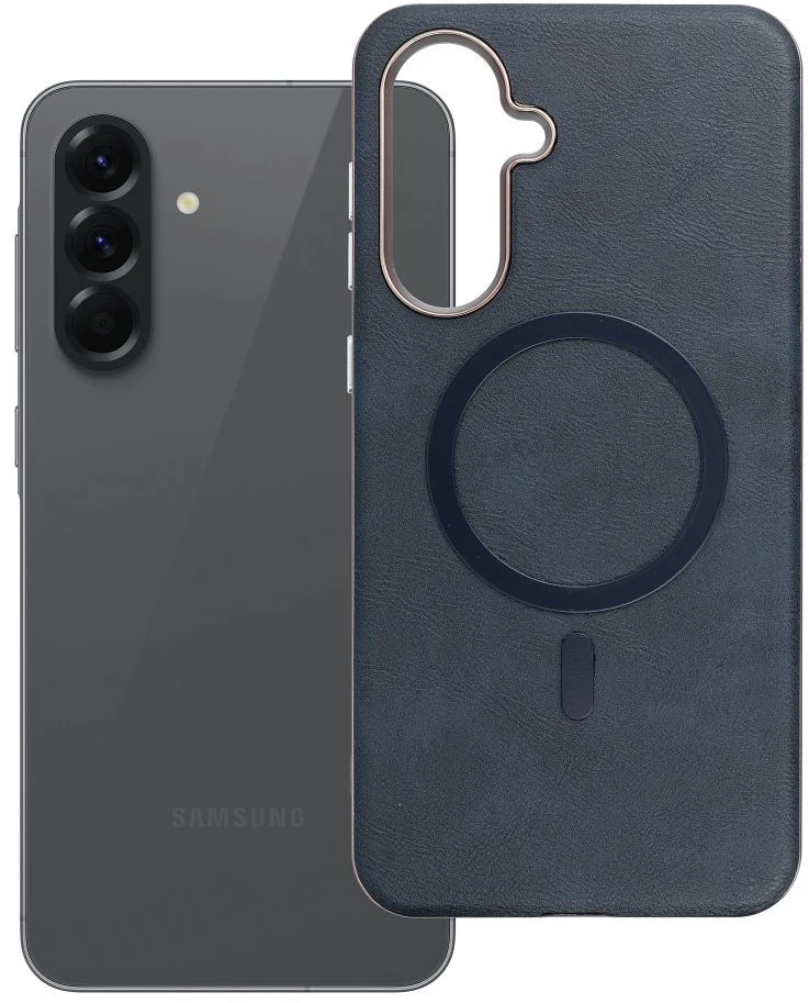 Oem GENTLEMAN MAG COVER dėklas suderinamas su MagSafe skirtas Samsung Galaxy A56 mėlynos spalvos
