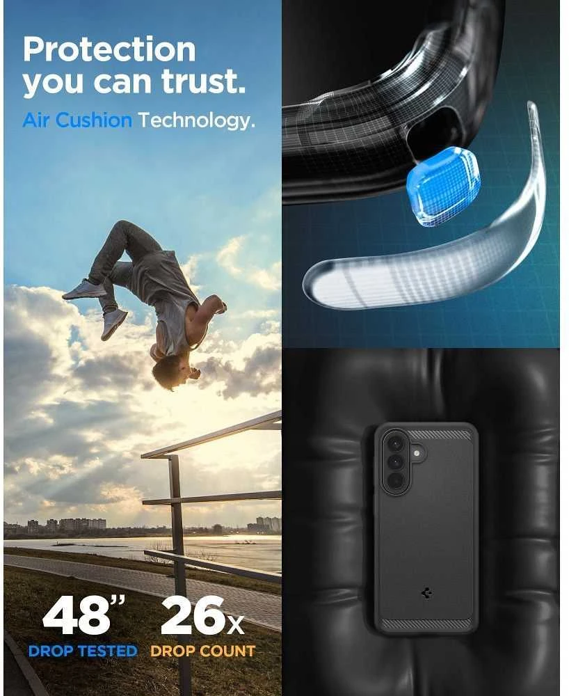 Dėklas „Spigen Tough Armor Galaxy A57 5G“ juodas