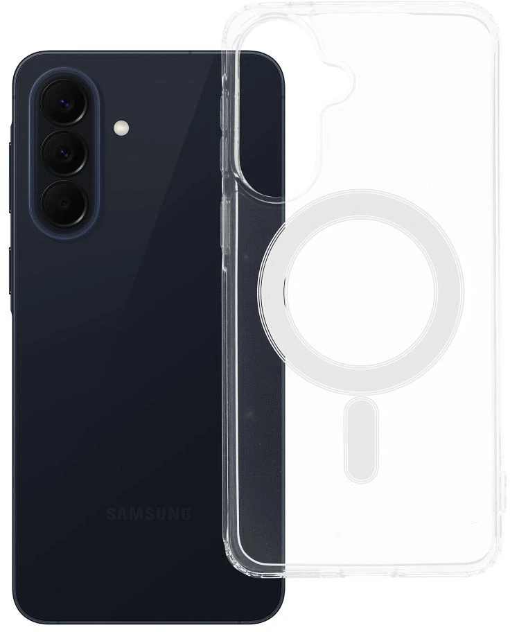Dėklas Oem „Samsung A57 Clear Mag Cover“ (Str) dėklai yra patogūs skaidrūs „MagSafe“ dėklai.
