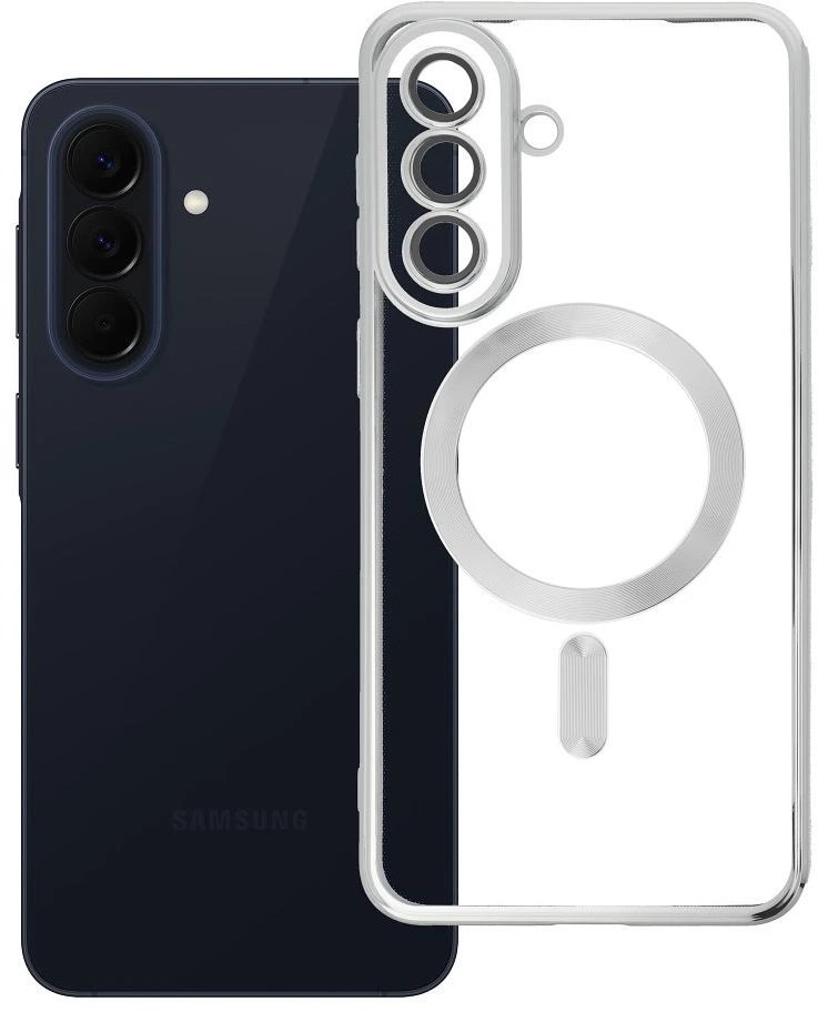 Oem Dėklas na Samsung A57 Electro Mag Cover zgodne su MagSafe Sidabrinė