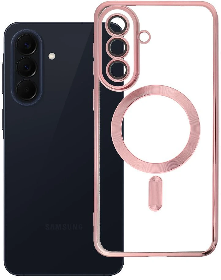 Oem Dėklas na Samsung A57 Electro Mag Cover zgodne su MagSafe złoto rožinė