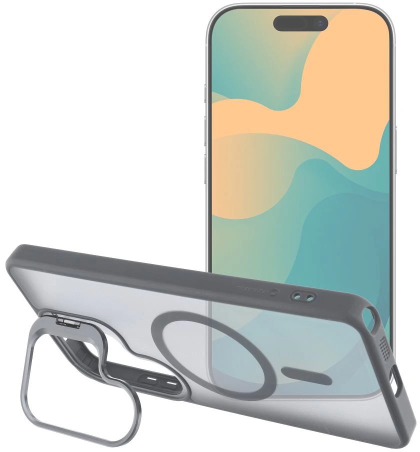 Dėklas na Samsung A57 Forcell F-Protect Shadow Stand Premium zgodne su MagSafe pilka 0INT