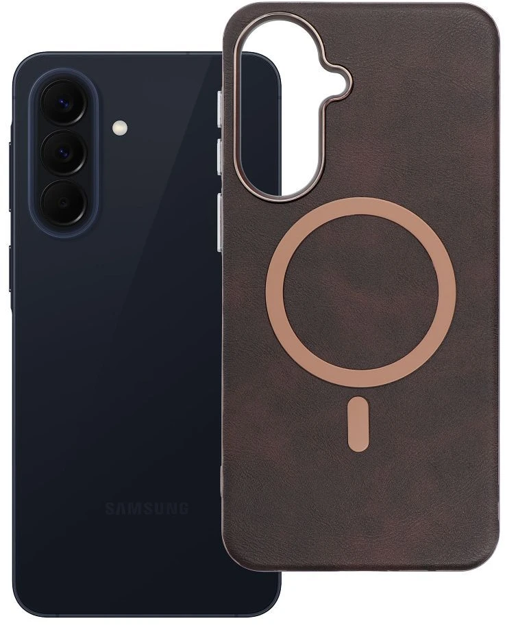 Oem Dėklas na Samsung A57 Gentleman Mag Cover zgodne su MagSafe ruda