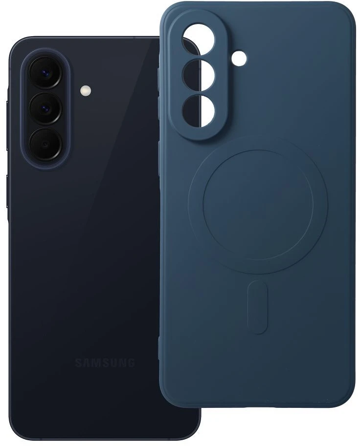 Oem Dėklas na Samsung A57 Silicone Mag Cover zgodne su MagSafe (camera protection) mėlyna