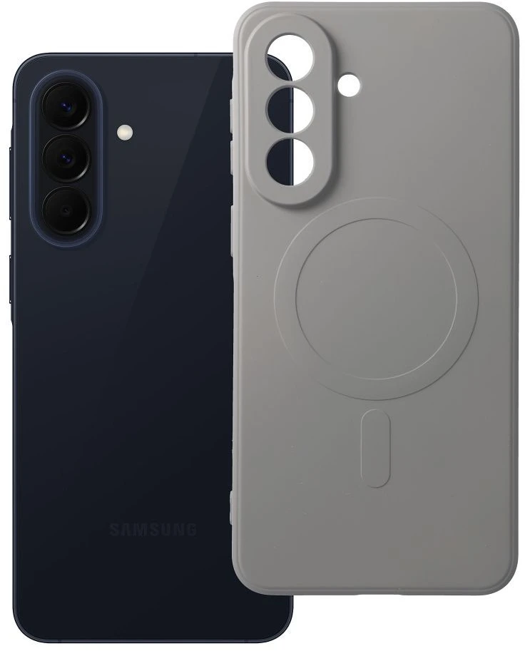 Oem Dėklas na Samsung A57 Silicone Mag Cover zgodne su MagSafe (camera protection) tytanowo pilka