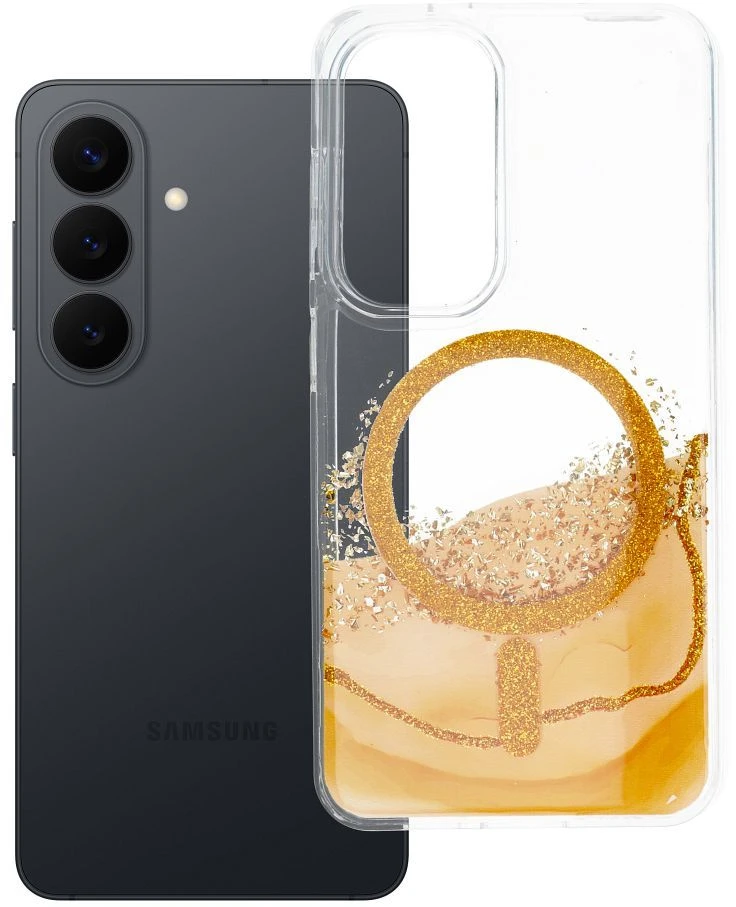 Oem Dėklas na Samsung S24 / S25 Golden zgodne su MagSafe auksinė