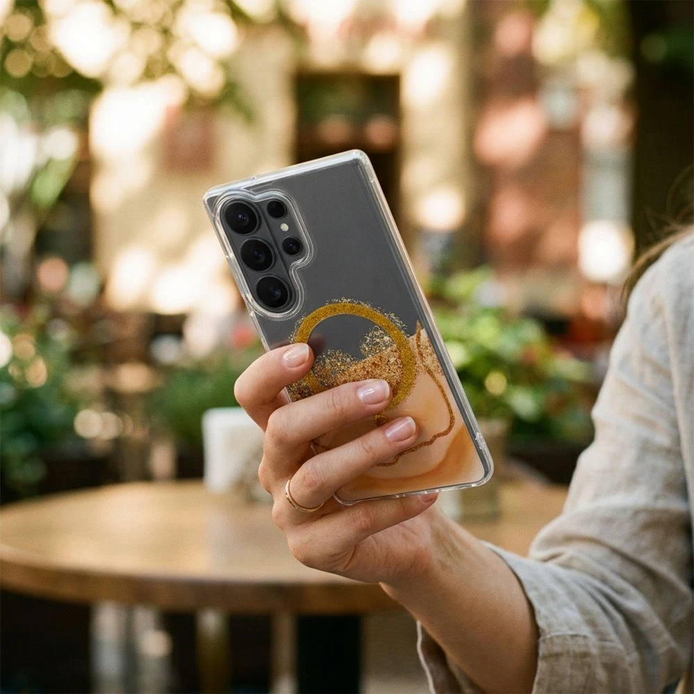Oem Dėklas na Samsung S24 / S25 Golden zgodne su MagSafe auksinė