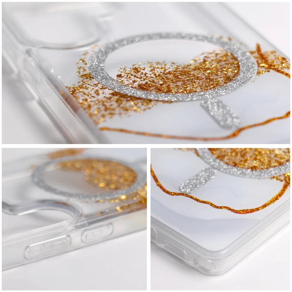 Oem Dėklas na Samsung S24 / S25 Golden zgodne su MagSafe balta