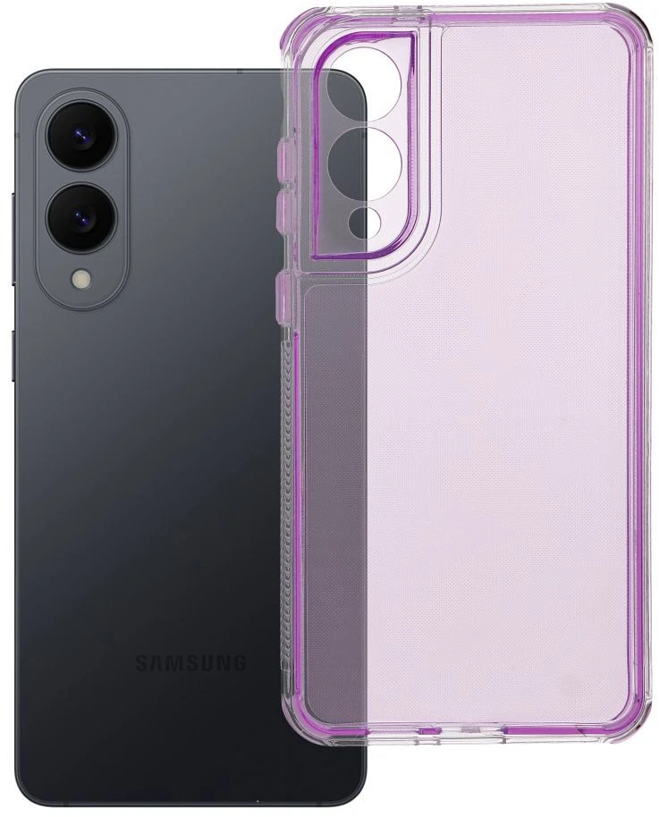 Oem MATRIX Skaidrus dėklas skirtas Samsung Galaxy S25 Edge light violetinės spalvos