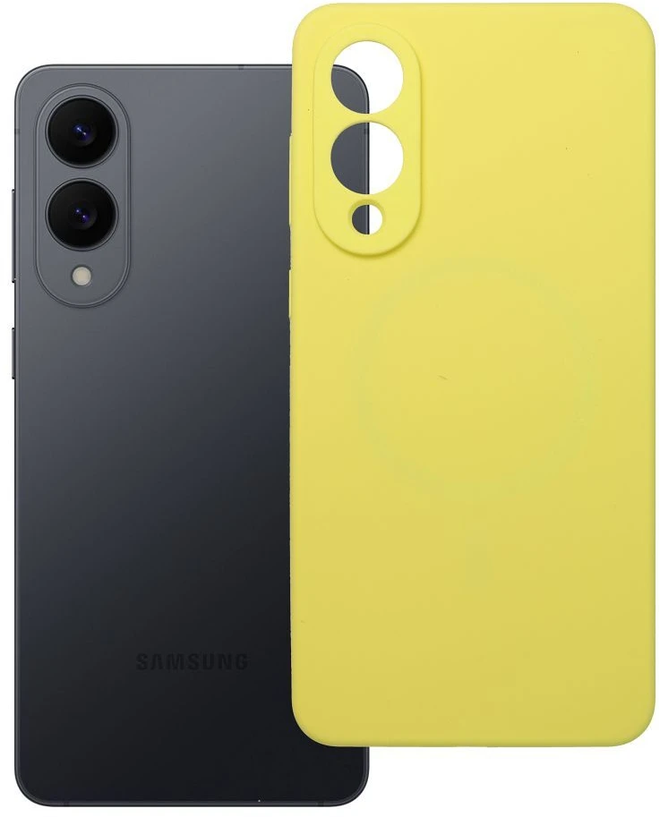 Oem Silikoninis dėklas 2mm skirtas Samsung Galaxy S25 Edge suderinamas su MagSafe lemon