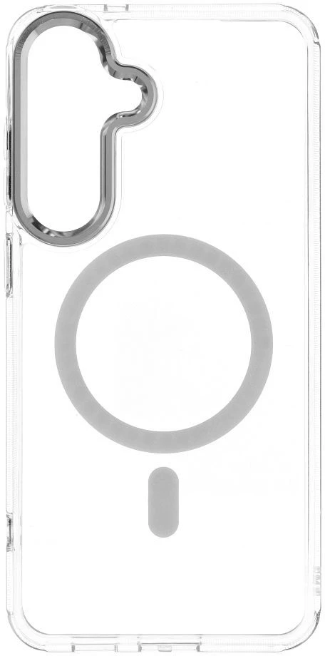 Oem Dėklas Samsung S25 FE / S26 FE Frame Clear Hybrid Mag Cover, suderinamas su MagSafe, permatomas