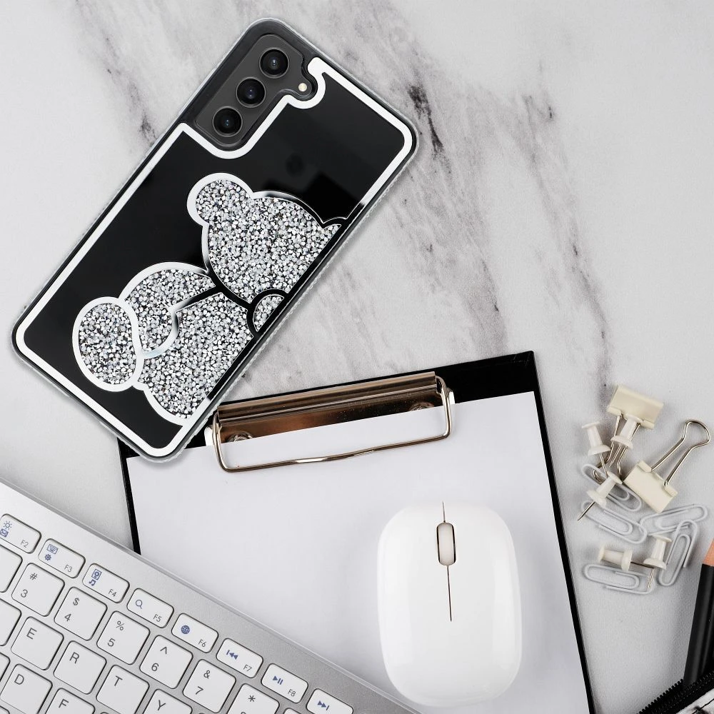 Oem Dėklas na Samsung S25 FE / S26 FE Teddy Bear Sidabrinė