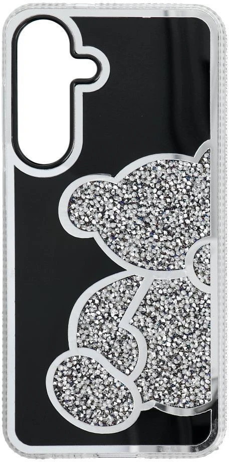 Oem Dėklas, skirtas Samsung S26 FE / S25 FE, Teddy Bear, sidabrinės spalvos