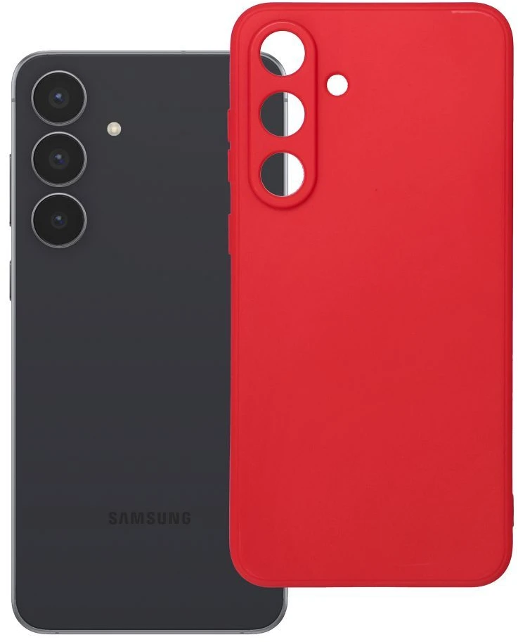 Oem MINKŠTAS dėklas SAMSUNG S25 FE, raudonas