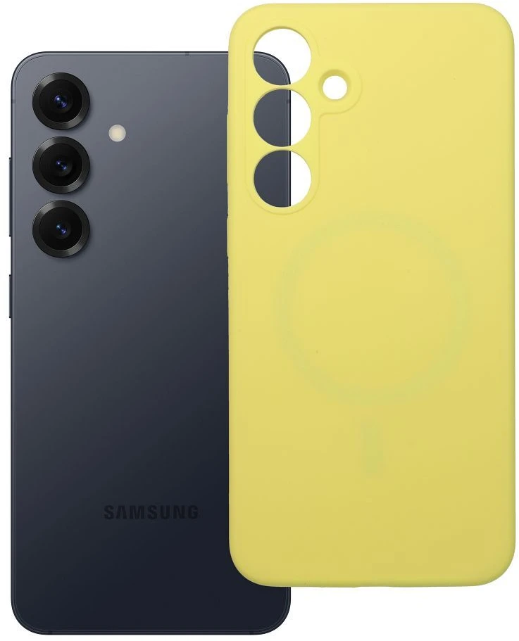 Oem Silikoninis dėklas 2mm skirtas Samsung Galaxy S25 Plus suderinamas su MagSafe lemon
