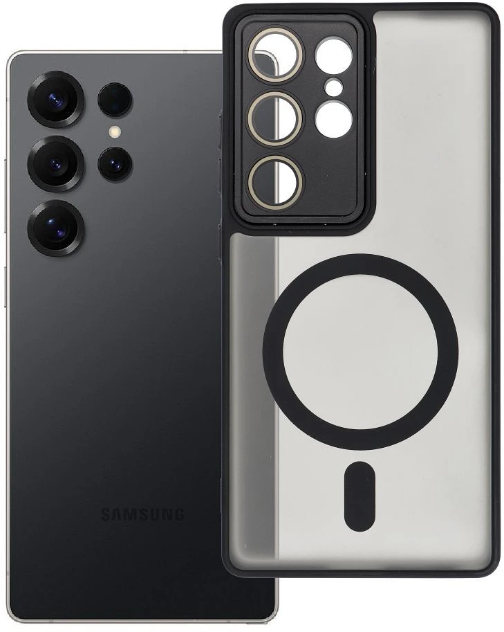 Oem VARIETE MAG COVER dėklas suderinamas su MagSafe skirtas Samsung Galaxy S25 ULTRA juodos spalvos