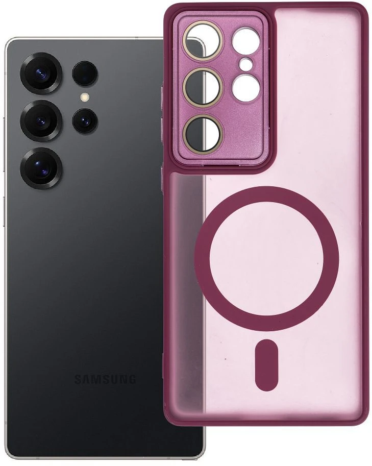 Oem VARIETE MAG COVER dėklas suderinamas su MagSafe skirtas Samsung Galaxy S25 ULTRA violetinės spalvos