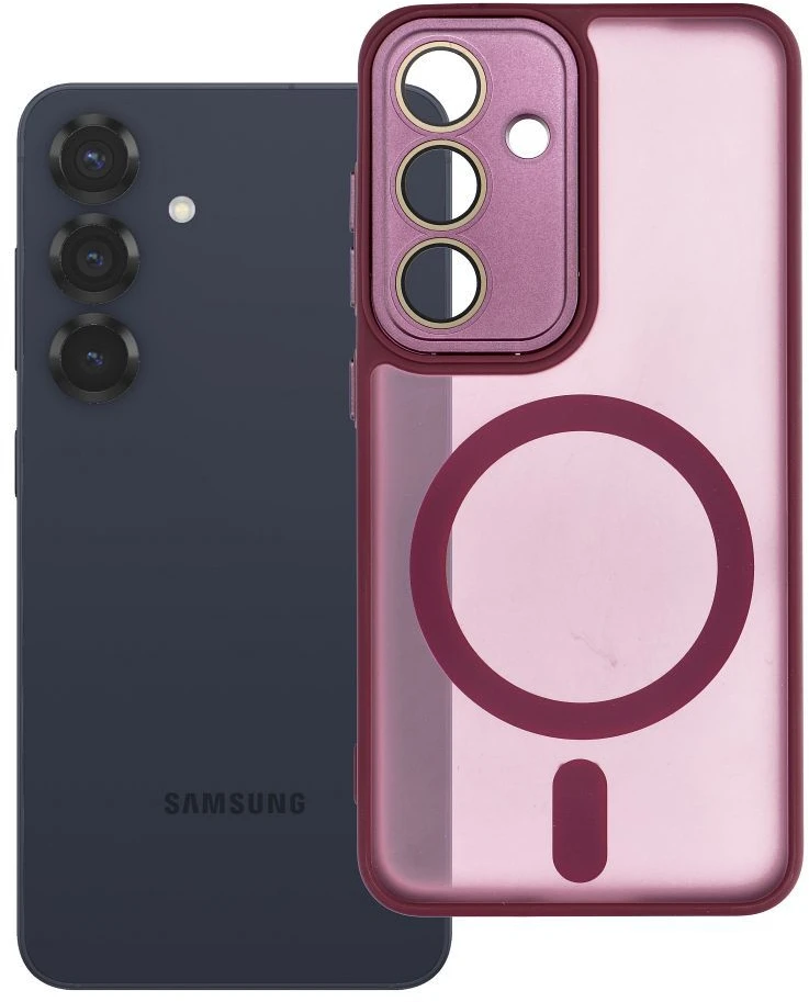 Oem VARIETE MAG COVER dėklas suderinamas su MagSafe skirtas Samsung Galaxy S25 violetinės spalvos