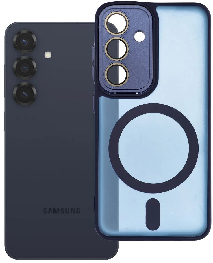 Oem VARIETE MAG COVER dėklas suderinamas su MagSafe skirtas Samsung Galaxy S25 mėlynos spalvos