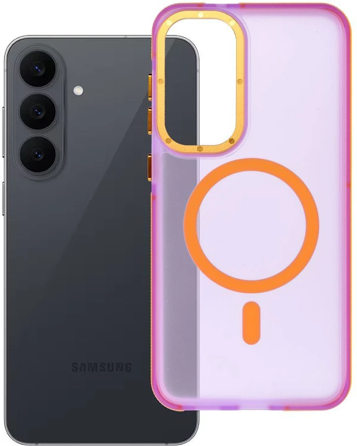 Dėklas Samsung S26 FE telefonui Forcell F-Protect Vivid Premium, suderinamas su MagSafe, violetinė 0INT