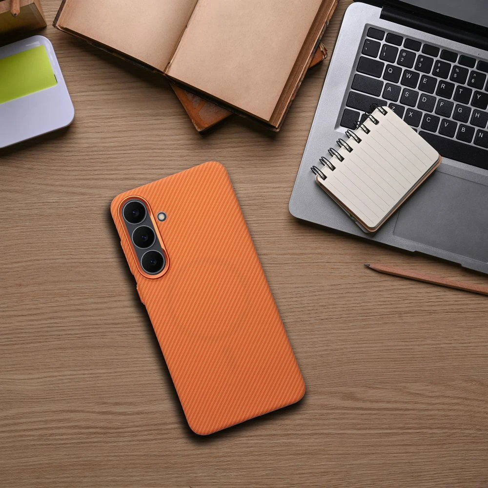 Oem Dėklas na Samsung S26 FE K-Look zgodne su MagSafe oranžinė