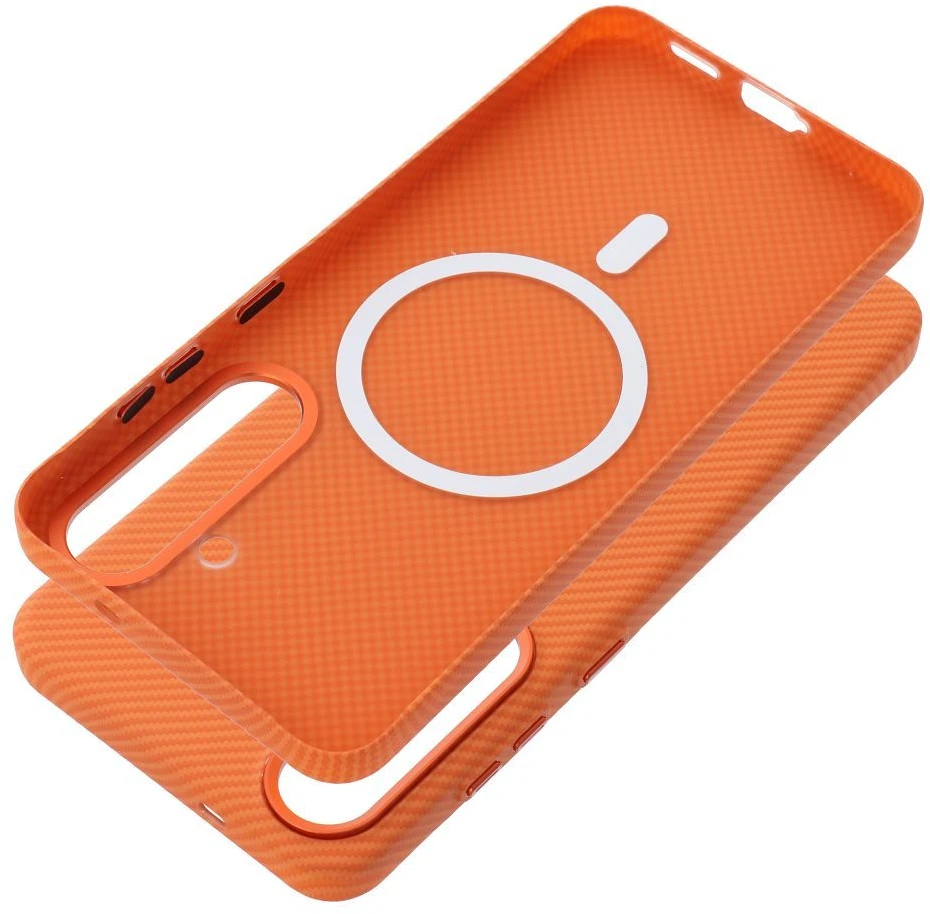 Oem Dėklas na Samsung S26 FE K-Look zgodne su MagSafe oranžinė