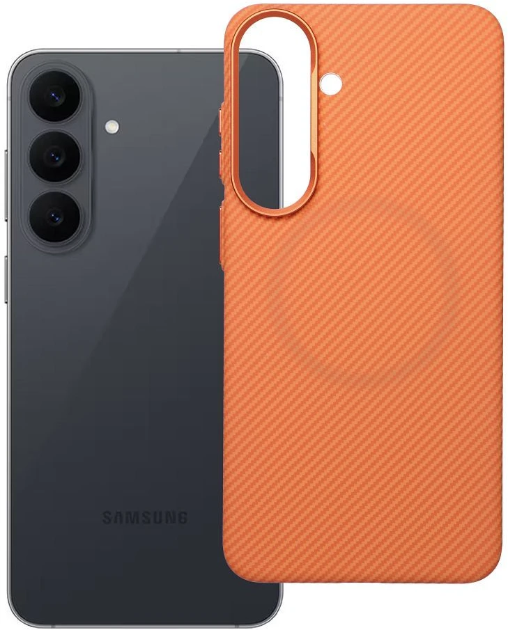 Oem Dėklas na Samsung S26 FE K-Look zgodne su MagSafe oranžinė