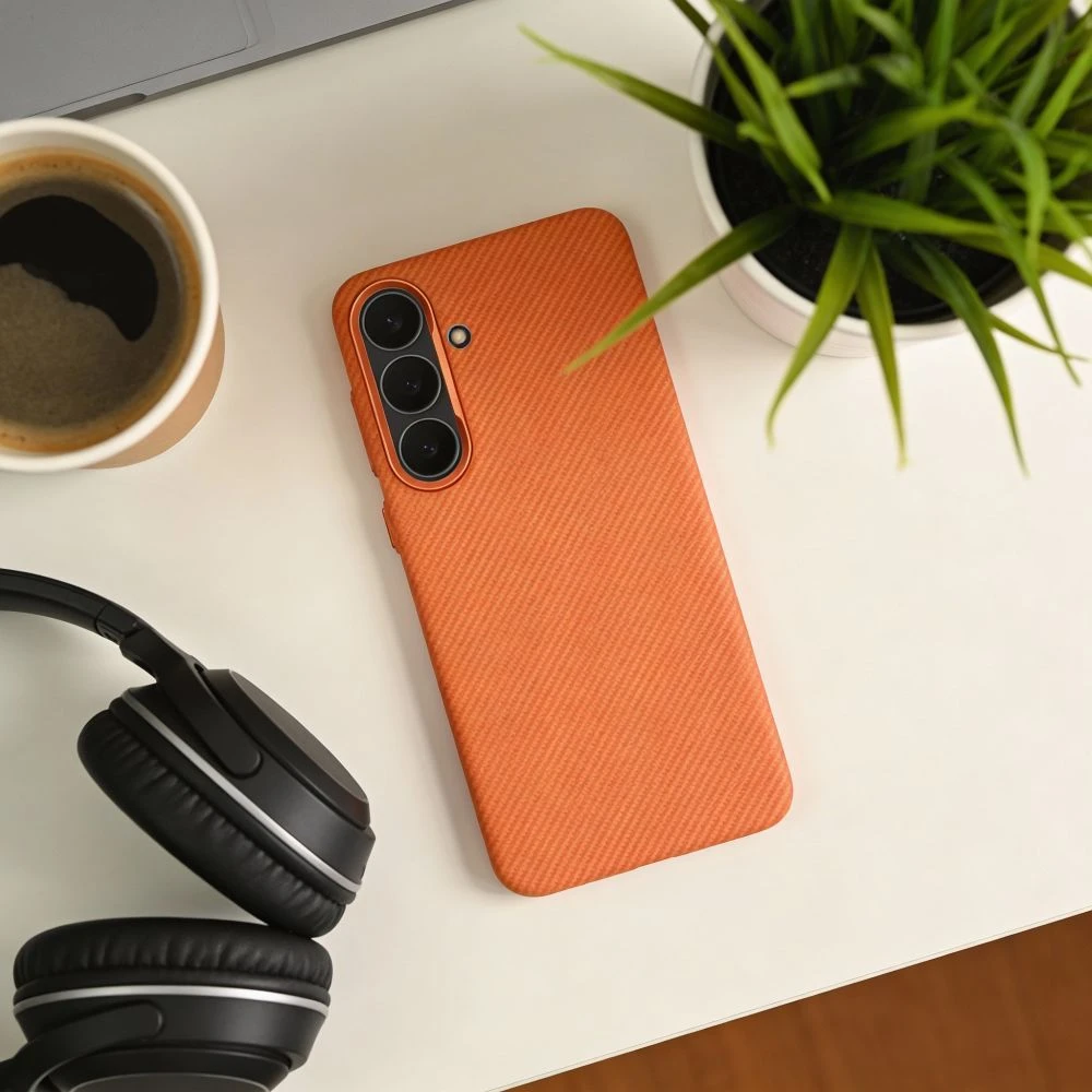 Oem Dėklas na Samsung S26 FE K-Look zgodne su MagSafe oranžinė