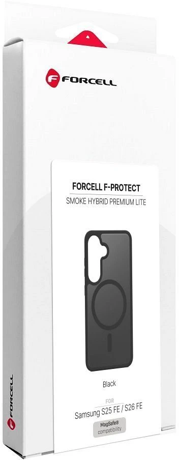 Dėklas skirtas Samsung S26 FE / S25 FE Forcell F-Protect Smoke Hybrid Premium Lite suderinamas su MagSafe juodas 0INT