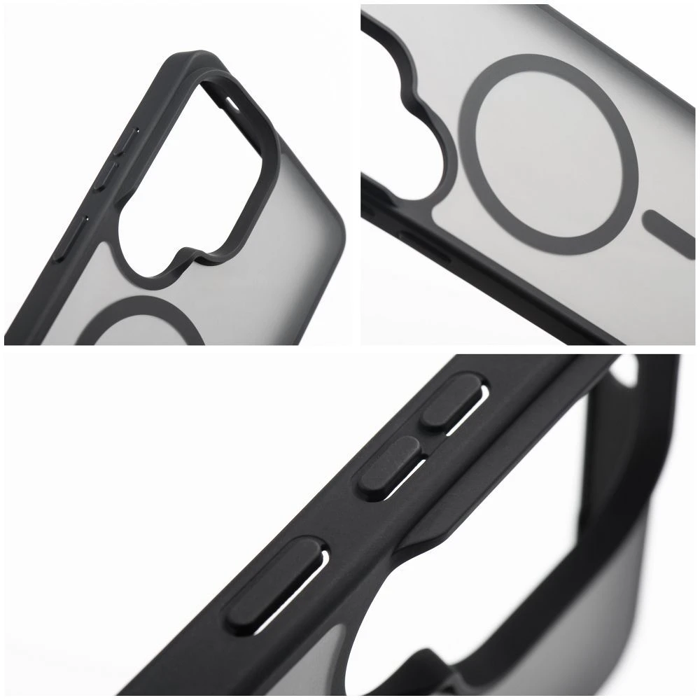 Dėklas na Samsung S26 Forcell F-Protect Smoke Hybrid Premium Lite zgodne su MagSafe juoda 0INT