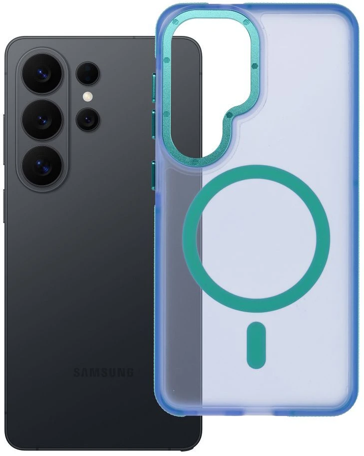 Dėklas Samsung S26 telefonui Forcell F-Protect Vivid Premium, suderinamas su MagSafe, mėlynas 0INT