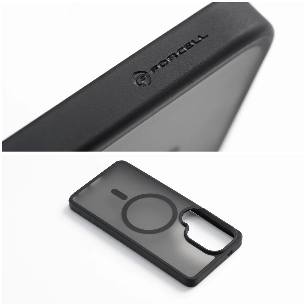 Dėklas na Samsung S26 Forcell F-Protect Smoke Hybrid Premium Lite zgodne su MagSafe juoda 0INT