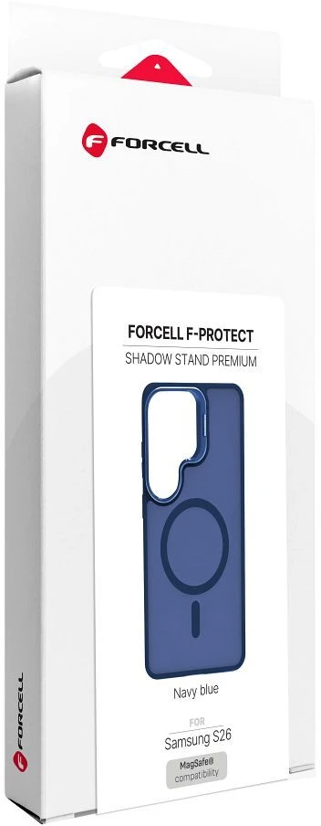 Dėklas na Samsung S26 Forcell F-Protect Shadow Stand Premium zgodne su MagSafe tamsiai mėlyna 0INT