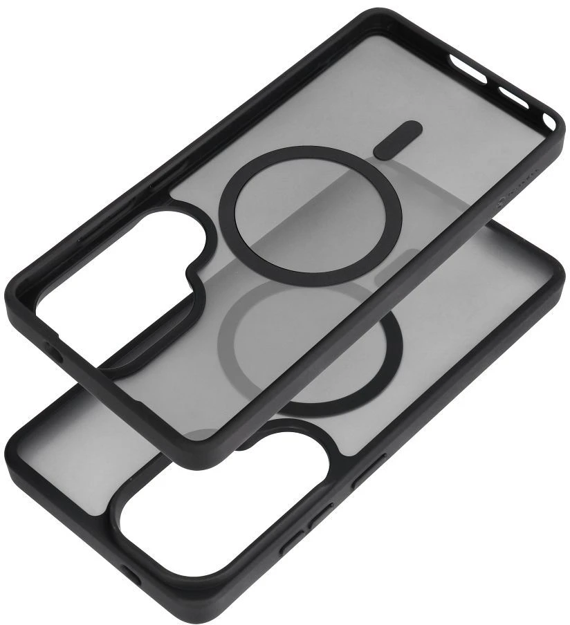 Dėklas na Samsung S26 Forcell F-Protect Smoke Hybrid Premium Lite zgodne su MagSafe juoda 0INT