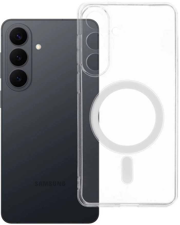 Oem SKAIDRUS DĖKLAS SAMSUNG S26 Plus telefonui, suderinamas su „MagSafe“ (fotoaparato apsauga), skaidrus, 2 mm