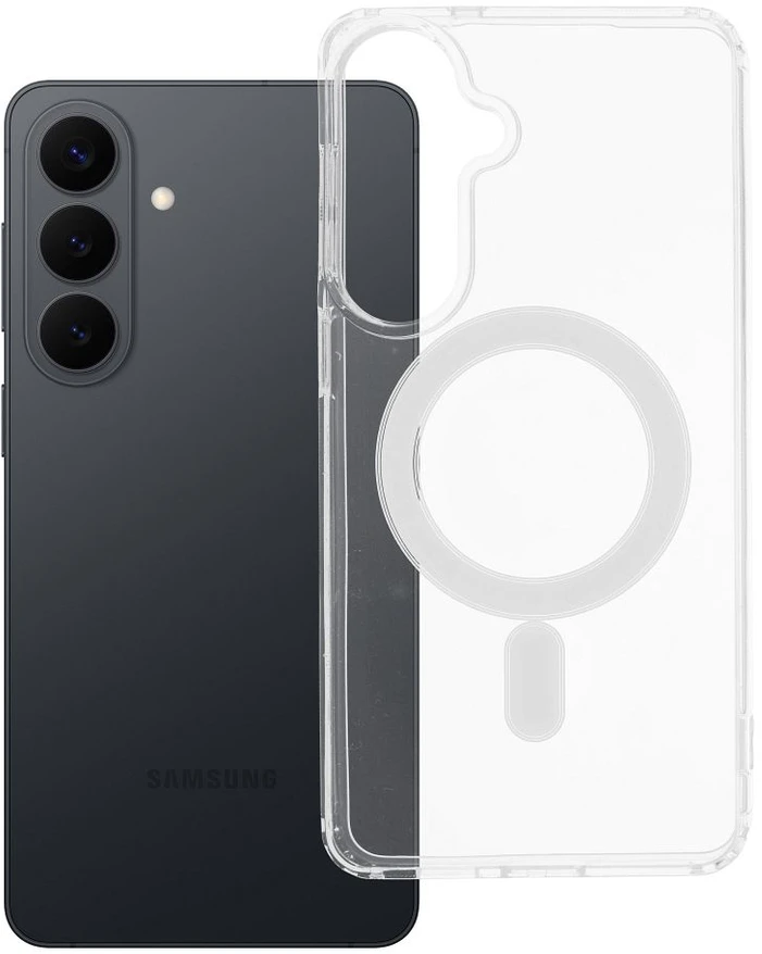 Dėklas Oem SKAIDRUS MAG DANGTELIS (VIDUTINIS), suderinamas su „MagSafe“, skirtas SAMSUNG S26 Plus, skaidrus