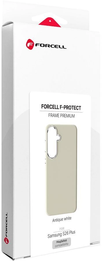 Dėklas na Samsung S26 PLUS Forcell F-Protect Frame Premium zgodne su MagSafe antique baltas 0INT