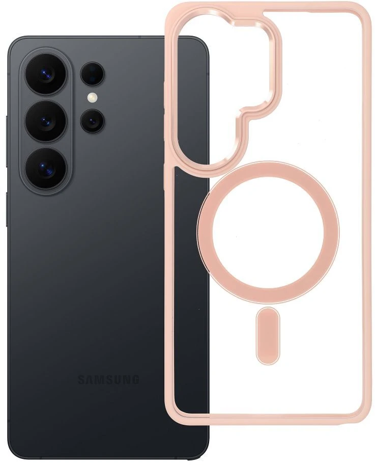 Oem Dėklas na Samsung S26 ULTRA Color Edge Mag Cover zgodne su MagSafe rožinė