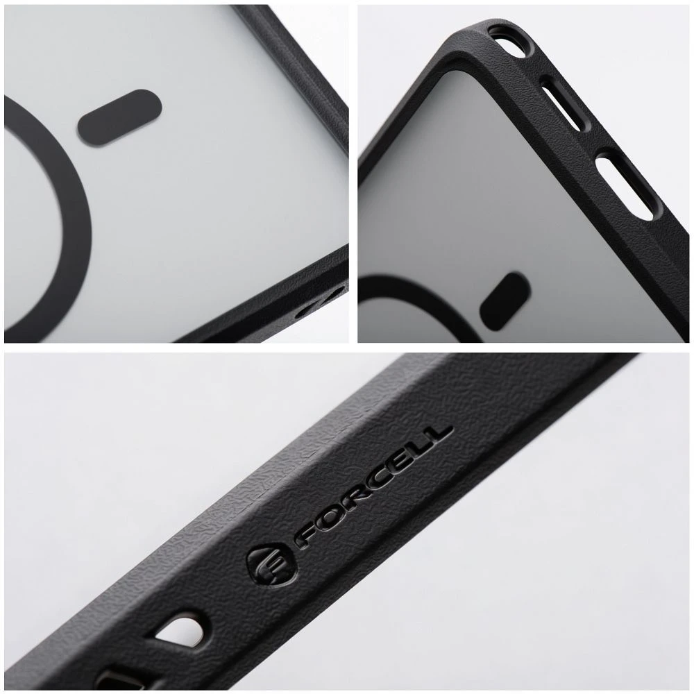 Dėklas na Samsung S26 ULTRA Forcell F-Protect Smoke Hybrid Premium zgodne su MagSafe juoda 0INT
