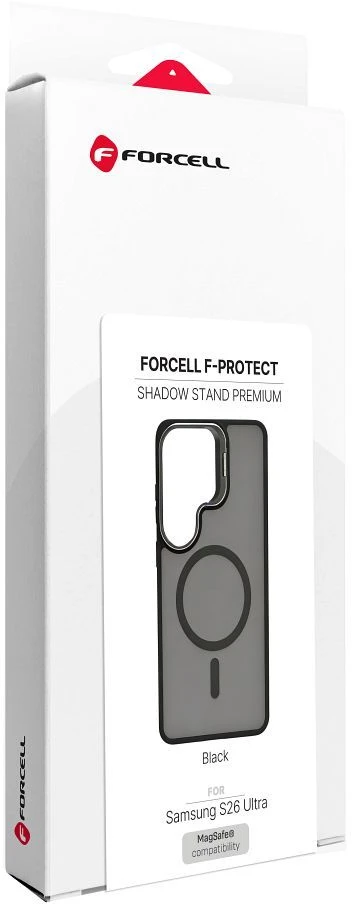Dėklas na Samsung S26 ULTRA Forcell F-Protect Shadow Stand Premium zgodne su MagSafe juoda 0INT