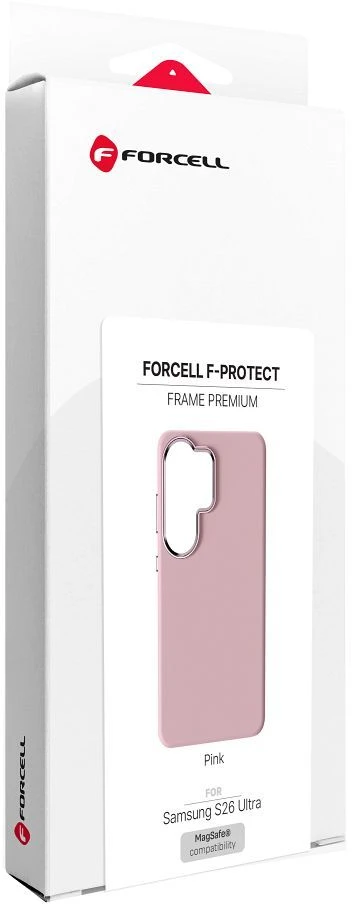 Dėklas na Samsung S26 ULTRA Forcell F-Protect Frame Premium zgodne su MagSafe rožinė 0INT