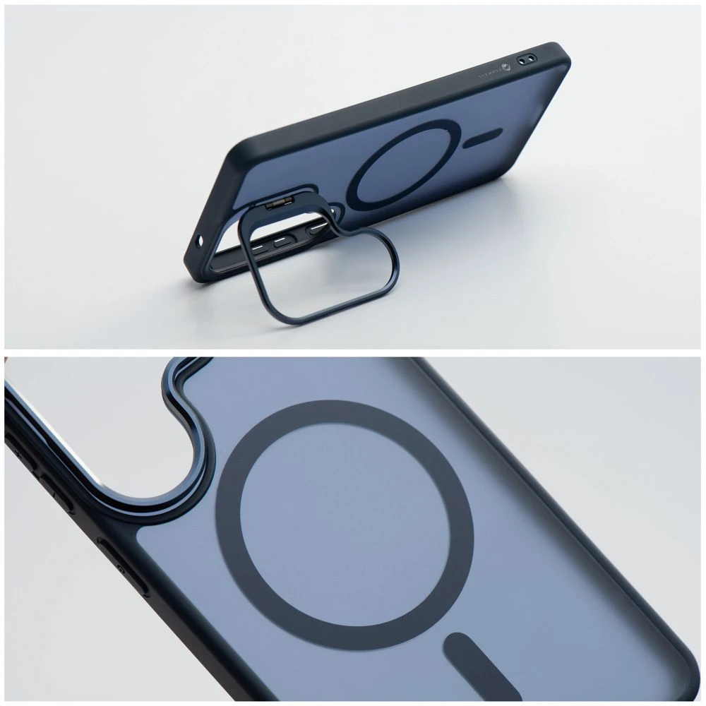 Dėklas na Samsung S26 ULTRA Forcell F-Protect Shadow Stand Premium zgodne su MagSafe tamsiai mėlyna 0INT