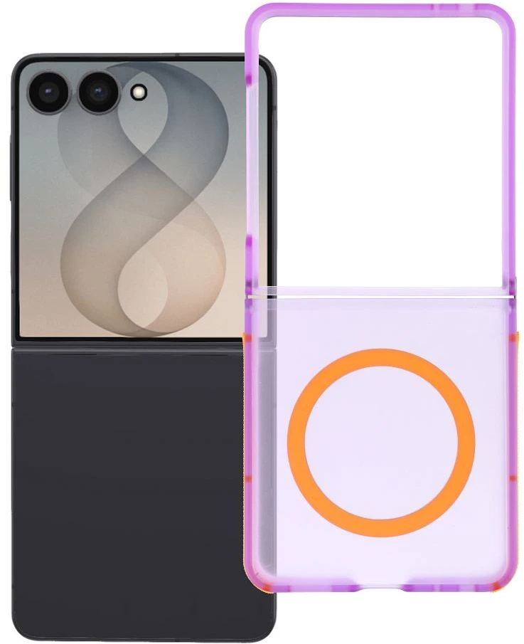 Dėklas Samsung Z Flip 8 5G Forcell F-Protect Vivid Premium, suderinamas su MagSafe, violetinis 0INT