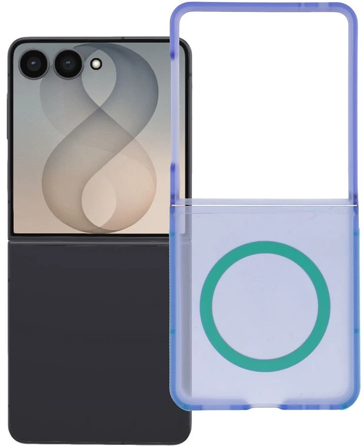 Dėklas Samsung Z Flip 8 5G Forcell F-Protect Vivid Premium, suderinamas su MagSafe, mėlynas 0INT